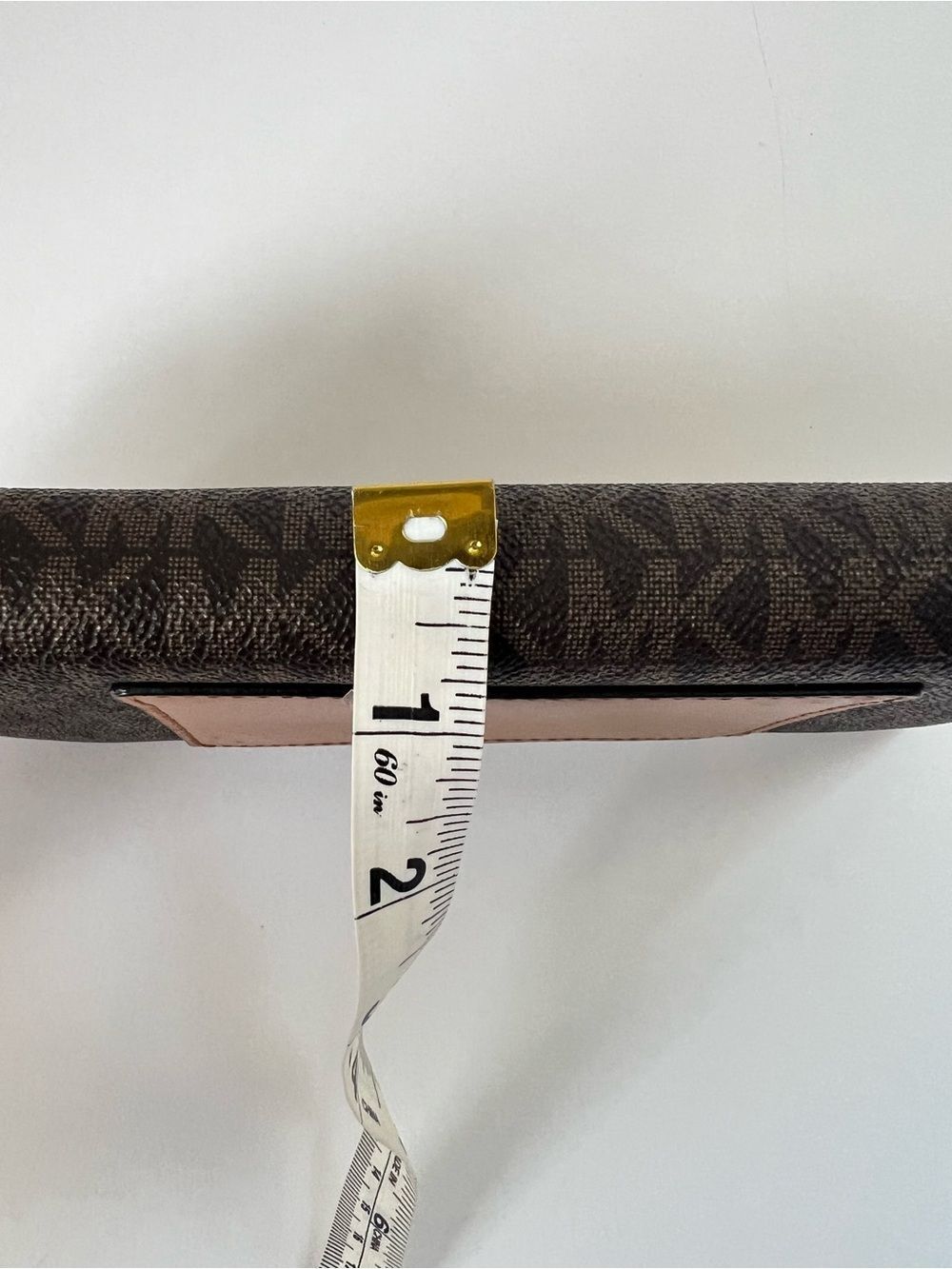 Michael Kors Mercer Signature Monogram Zip Around Continental Wallet Brown - Picture 8 of 15